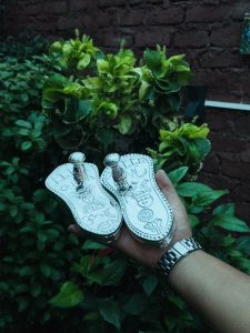Miniature Silver Paduka Pair