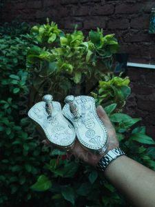 Miniature Silver Paduka Pair