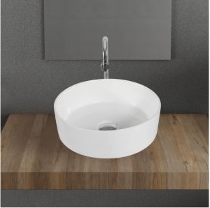 Round White Ceramic Table Top Basin