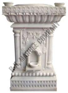 White Marble Tulsi POT