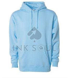 Mens Blue Cotton Hoodies