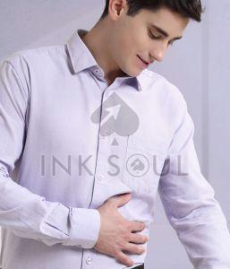 Mens Lavender Cotton Shirts