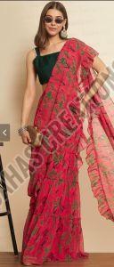 Printed Ladies Georgette Silk Saree