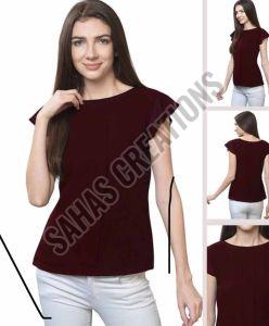 Wine Plain Georgette Top