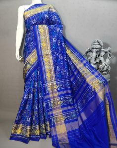 Ladies Blue Stripe Pallu Saree