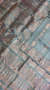 Ladies Copper Silver Banarasi Saree