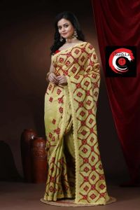 Ladies Gujarati Hand Embroidery Saree