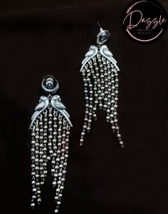 Ladies Silver Bird Fringe Earpiece