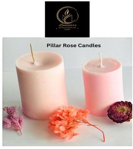 Pillar Rose Candle Set