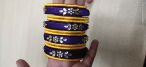 Silk Thread Bangles with Stones