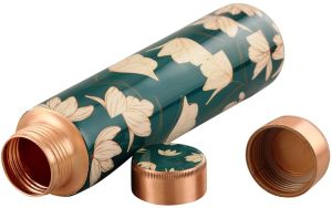 1 Litre Meenakari Copper Water Bottle