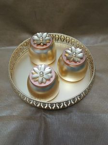 3 German Silver Jar With Round Tray
