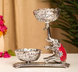 German Silver Elephant Bowl Set