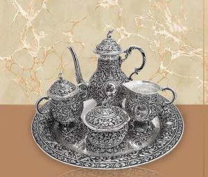 German Silver Glass Set