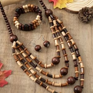 Wooden Necklace Set
