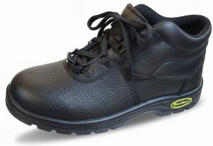 High Ankle Lather Safety Shoes B495