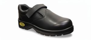 Smooth Black Leather Ladies Safety Shoes-L1635SD