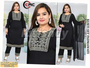 Casual Wear Padmavati Black Kurti Set
