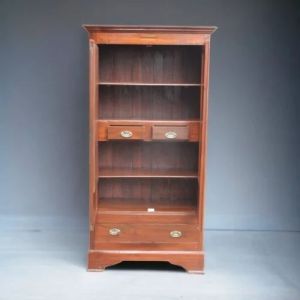 Three Shelf Two Drawer Wooden Cabinet Unit