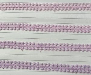 Looped Crochet Pattern Lavender Polyester Lace