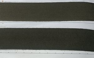 Olive Ribbed Woven Tape Elastic