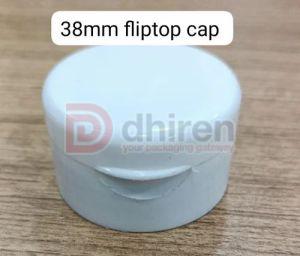 38mm White Flip Top Cap