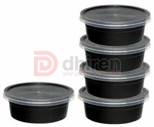 Black Plastic Food Storage Container