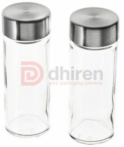 Transparent Glass Spice Jar