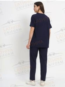 Ladies Dark Blue Scrub Suit