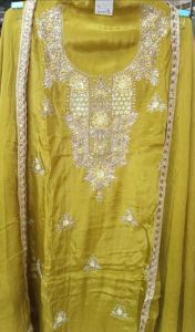 Mehndi Green:beautiful Hand Embroidered Suits