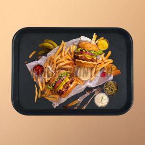 Rectangular Black ABS Plastic Serving Tray