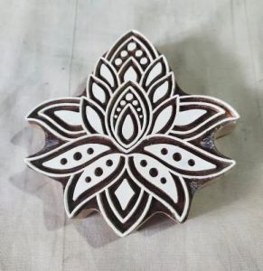 5 Inch Lotus Flower Wooden Printing Block