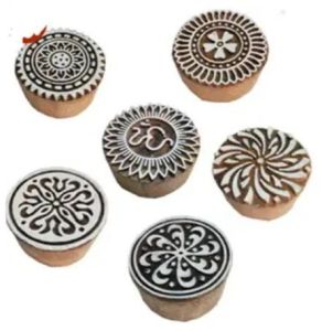 Hand Crafted Round Printing Block