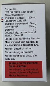 Inbec Abacavir Dolutegravir Lamivudine Tablet