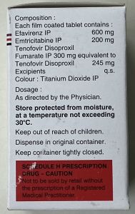 Vonavir Efavirenz Emtricitabine Tenofovir Tablet