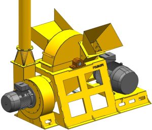 200-400 Kg/HR Wood Shredder Machine
