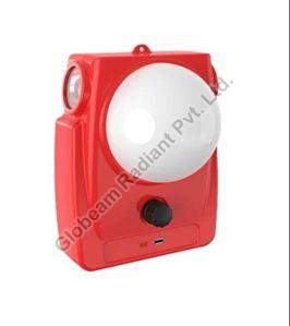 Globeam 5400 Rechargeable Emergency Light With Side Torchlight 2000mAh Heavy Duty Battery
