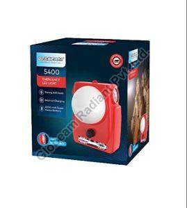 Globeam 5400 Rechargeable Emergency Light With Side Torchlight 2000mAh Heavy Duty Battery
