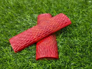 Dyed Red Jigged Bone Scales