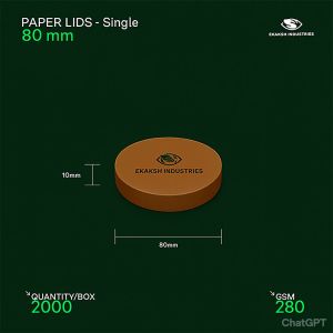 80mm Single Layer Paper Bowl Lid