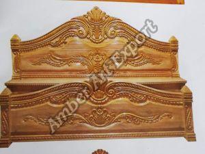 Carved Wooden Double Bed