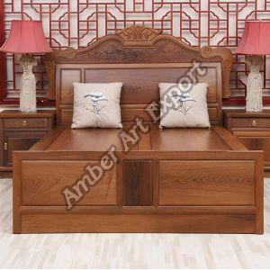 Wooden Designer Double Bed
