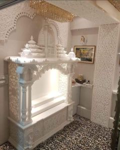 White Carved Marble Temple