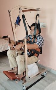 Patient Lifting and Shifting Chair with Body Lift Attachment