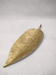 Antique Aluminium Leaf Design Tray