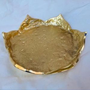 Brass Decorative Golden Plate Serving Tray