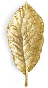 Golden Leaf Aluminium Serving Tray