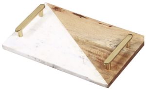 Marble And Wood Tray