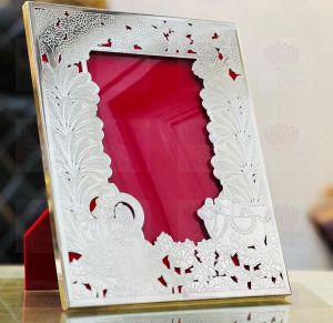 Red Pichwai Design Table Photo Frame