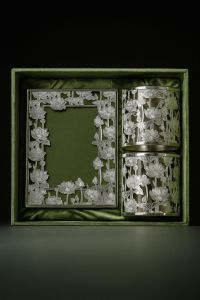 Silver Lotus Motif Gift Box Set